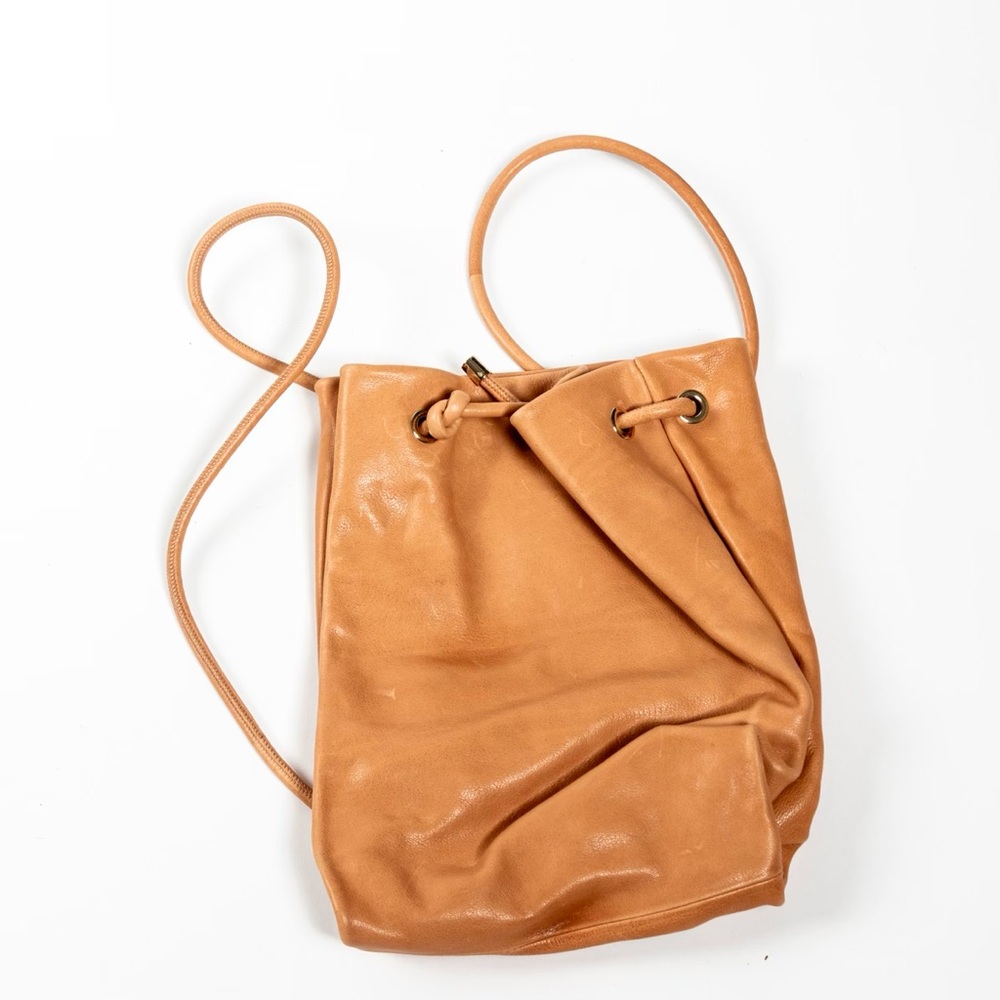 Vince tan back pack purse